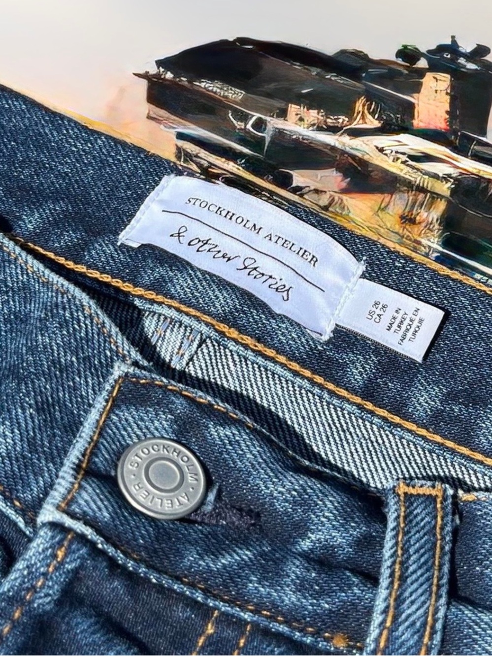 & Other Stories Stockholm Atelier Mid Blue Denim Jeans